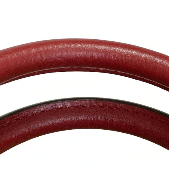 Auth COACH Mini Lillie Carryall 91494 Dark Brown Black Red PVC Leather - Handbag - Picture 6 of 10